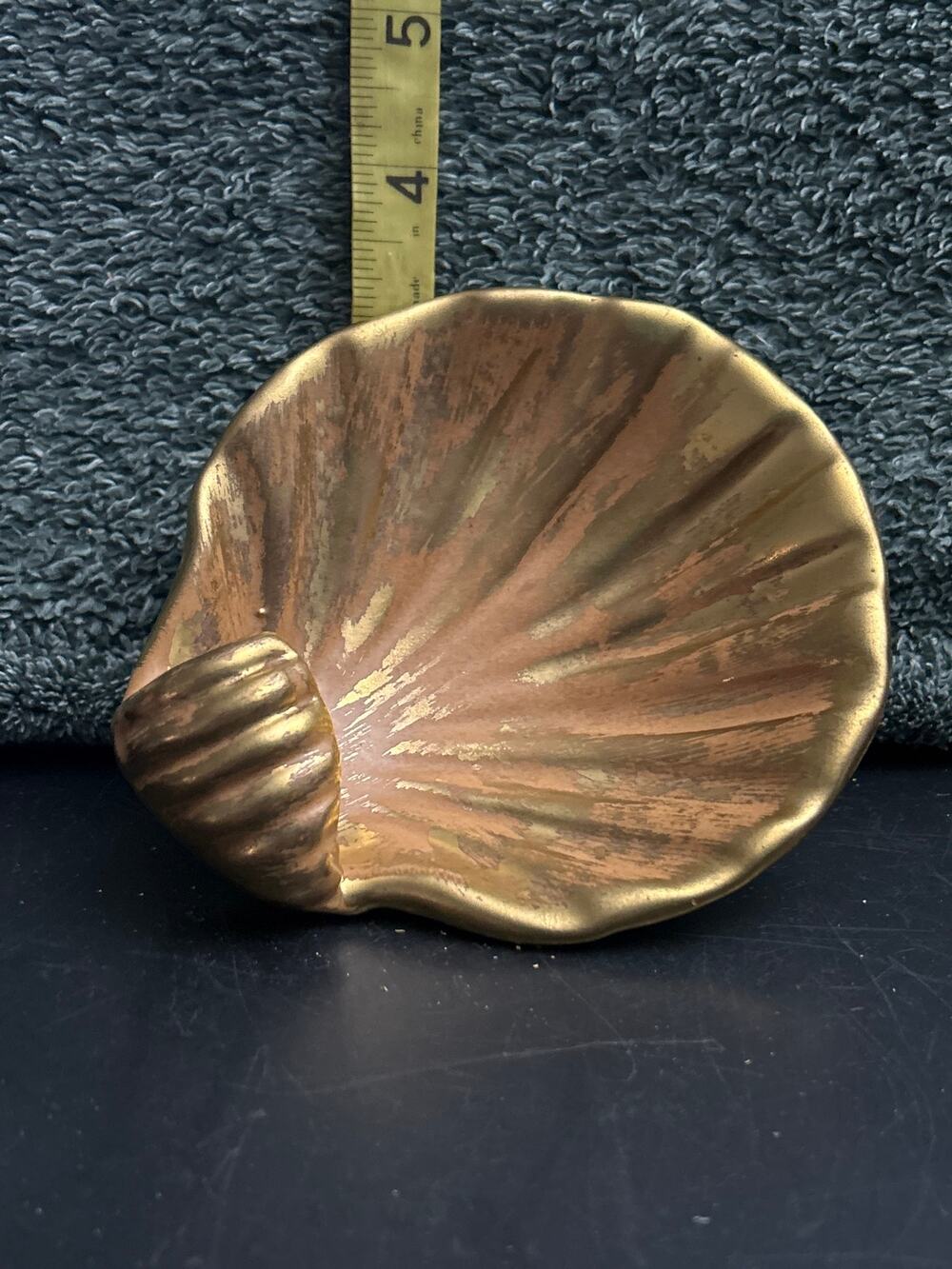 Stangl Granada Gold Shell Dish Vintage Home Accent